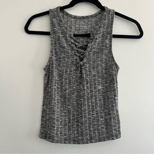 American Eagle Criss Cross Ribbed Knitted Tank Top Blouse Size Small